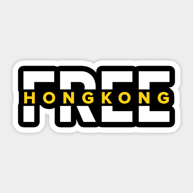 Free Hong Kong -- 2019 Hong Kong Protest Sticker by EverythingHK